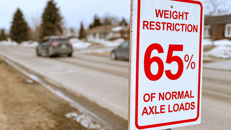 Road weight restriction