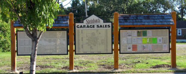 Garage sale notice board