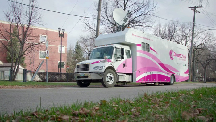 Mobile mammography vehicle