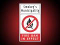 Burning ban sign