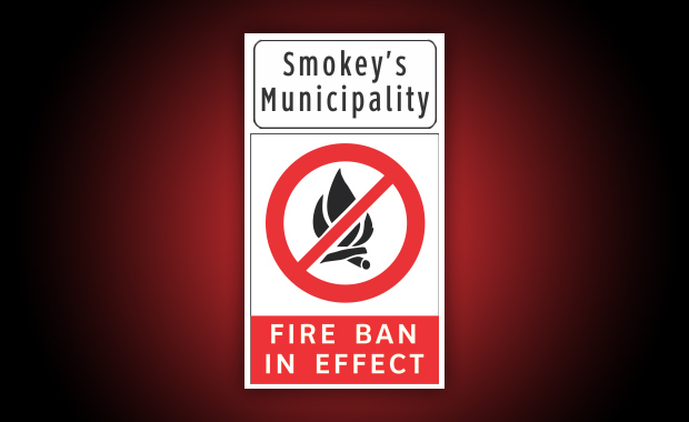 Burning ban sign