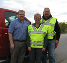 Kelvin Goertzen with Barry and Laurie McLean