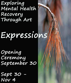 "Expressions: Exploring Recovery Through Art" exhibit.