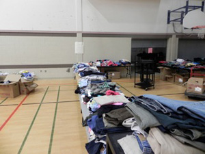 Donated clothing