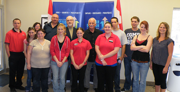 Vic Toews with Segue Career Options staff and program participants