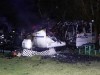 Burned RV trailer