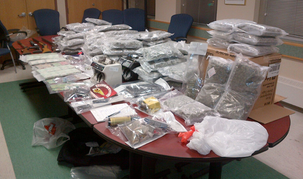 Drugs and firearms seized