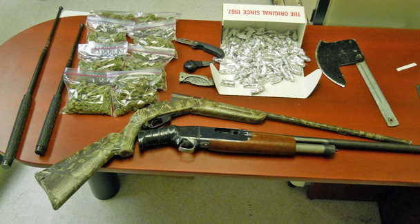 Drugs and firearms seized