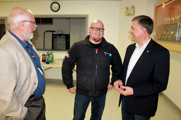 MP Falk after the meeting with MP Sopuck and Bob Lagassé, PC candidate for Dawson Trail.