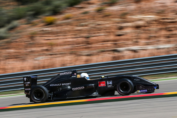 David Richert on track during pre-season practice in Spain. (Photo courtesy of Dutch Photo Agency)