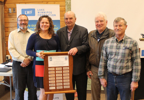 Seine-Rat River Conservation District being presented with the 2015 Alexander Bajkov Award.